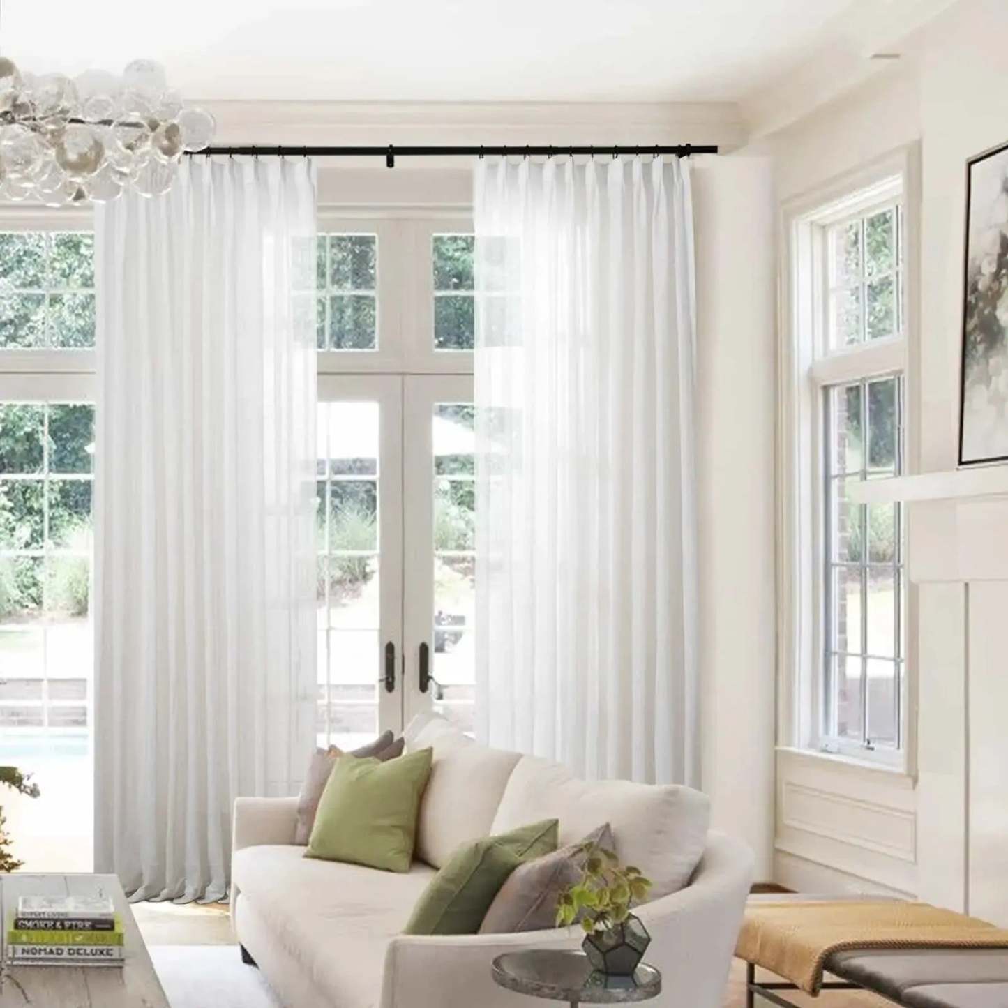 Flynn Ready-Made Lightweight Sheer Curtain Pinch Pleat – Sold as a Pai