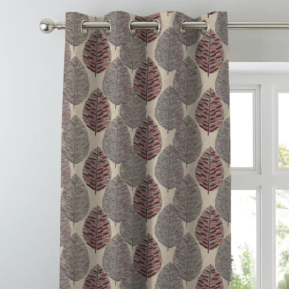 Elegant Floral Print Room Darkening Curtains- Set Of 1pc -DS 480B