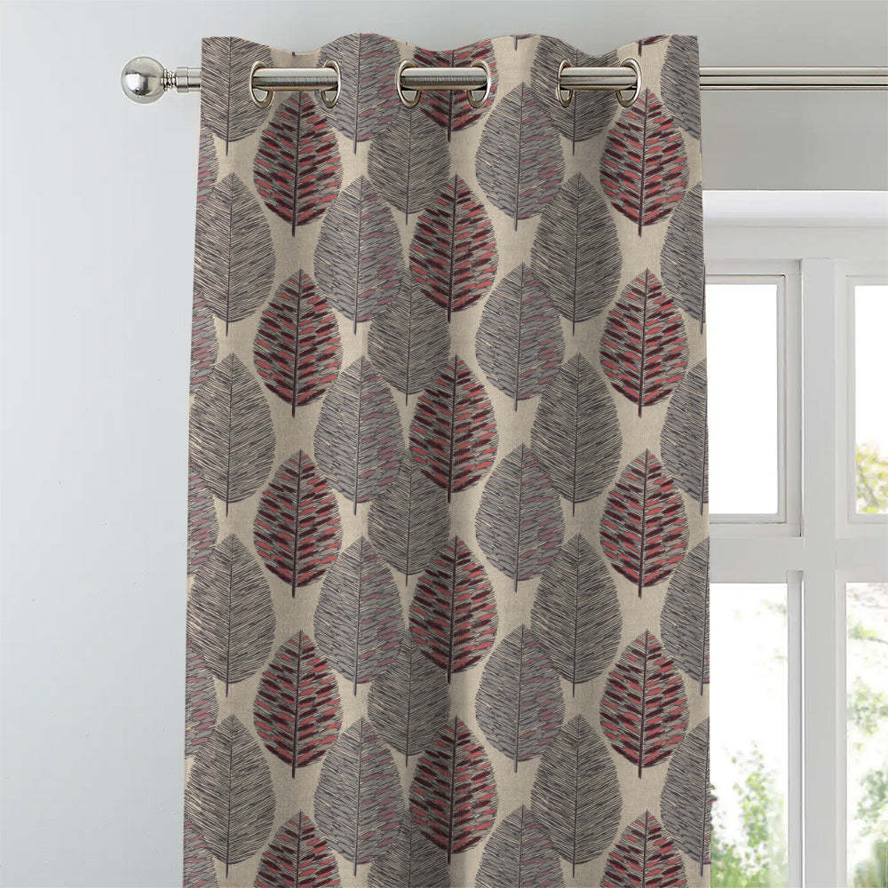 Elegant Floral Print Room Darkening Curtains- Set Of 1pc -DS 480B