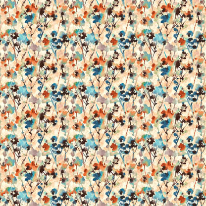 Elegant Floral Print Room Darkening Curtains- Set of 2 -DS 481A