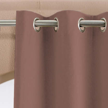 Nostalgic Reverie Combination Tuscany Brown Dimout Curtain Set Of 4 -(DS592DOP5)