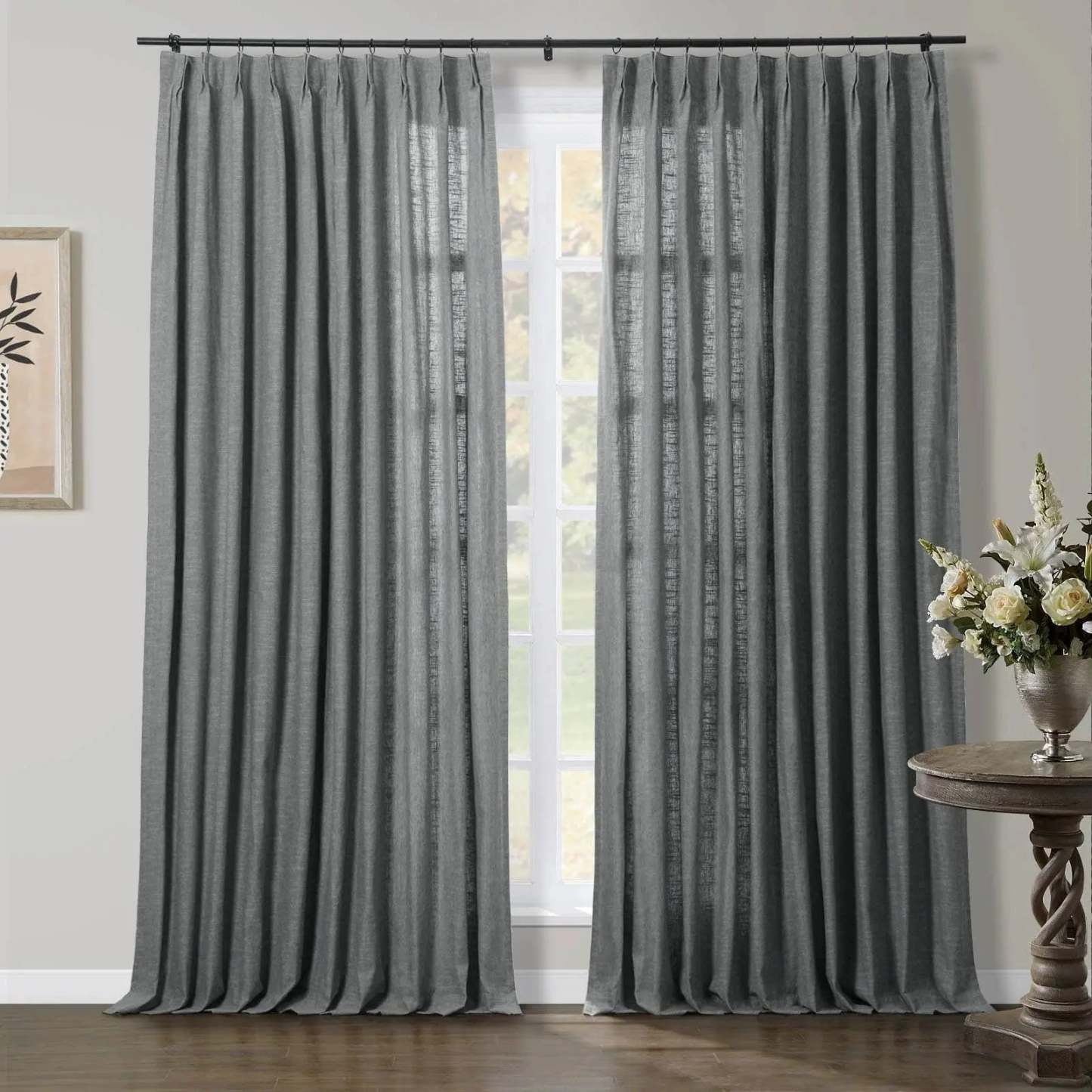 Jawara Luxury Linen Cotton Curtain Pleated TWOPAGES
