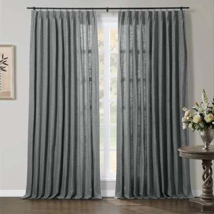 Jawara Luxury Linen Cotton Curtain Pleated TWOPAGES