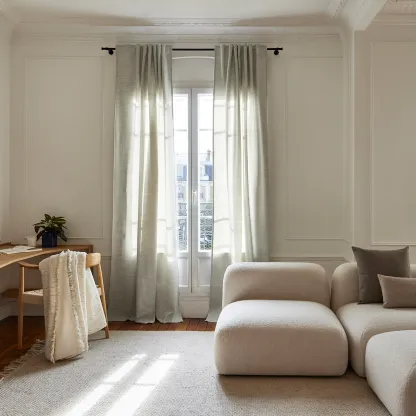 Marcelo Washed Linen Curtain – Natural Elegance with a Cozy Touch