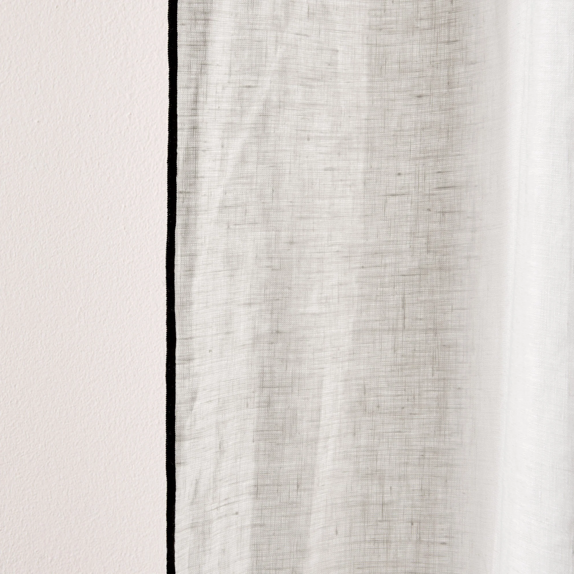 CARLINA Limestone and Black Borden Panel Curtains