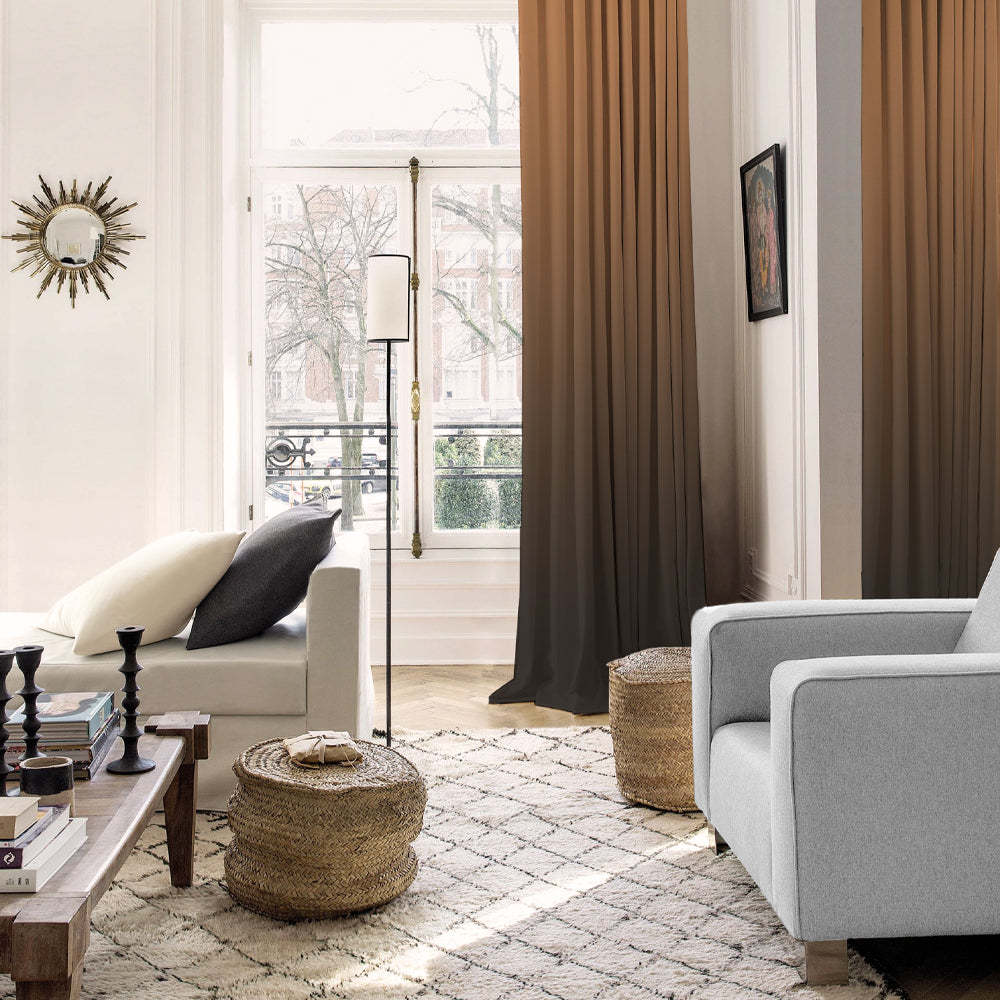Elegant Ombre Print Room Darkening Curtain - Set of 2 - DSFRDM5