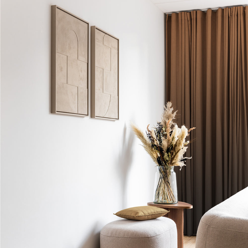 Elegant Ombre Print Room Darkening Curtain - Set of 2 - DSFRDM5