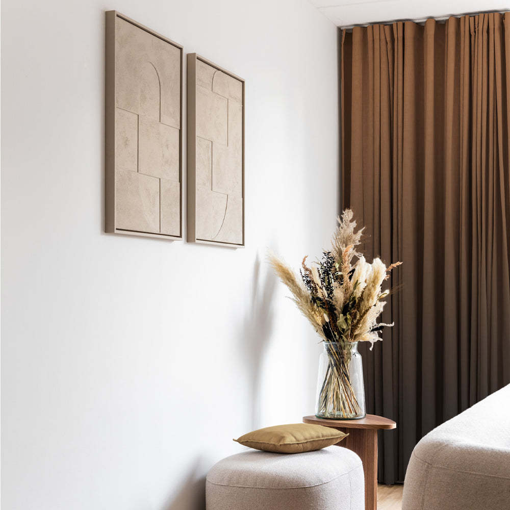 Elegant Ombre Print Room Darkening Curtain - Set of 2 - DSFRDM5