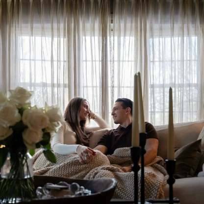 Flynn Airy Lightweight Sheer Curtain Pleated -TWOPAGES