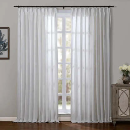 Jawara Luxury Linen Cotton Curtain Pleated TWOPAGES
