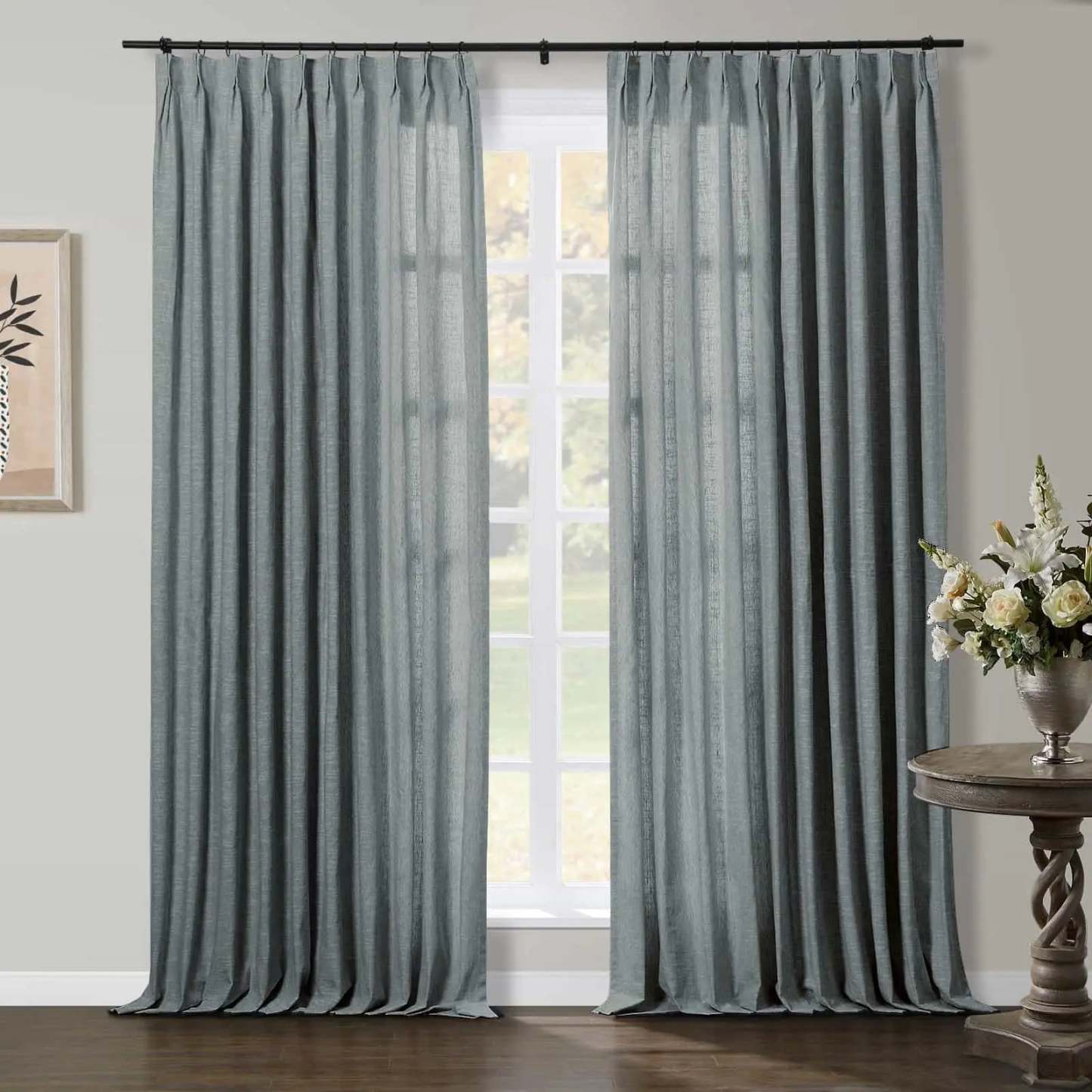 Jawara Luxury Linen Cotton Curtain Pleated -TWOPAGES
