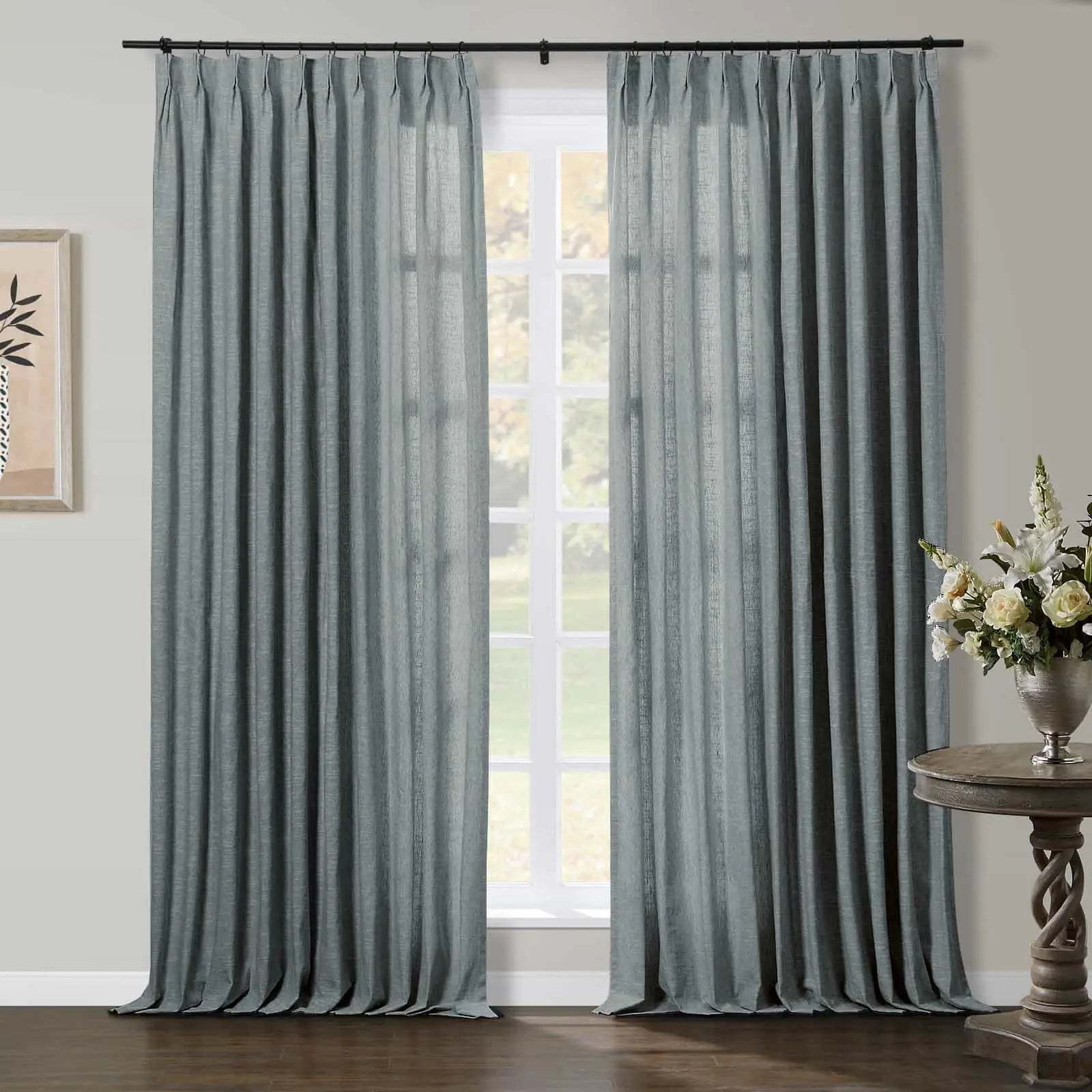 Jawara Luxury Linen Cotton Curtain Pleated -TWOPAGES