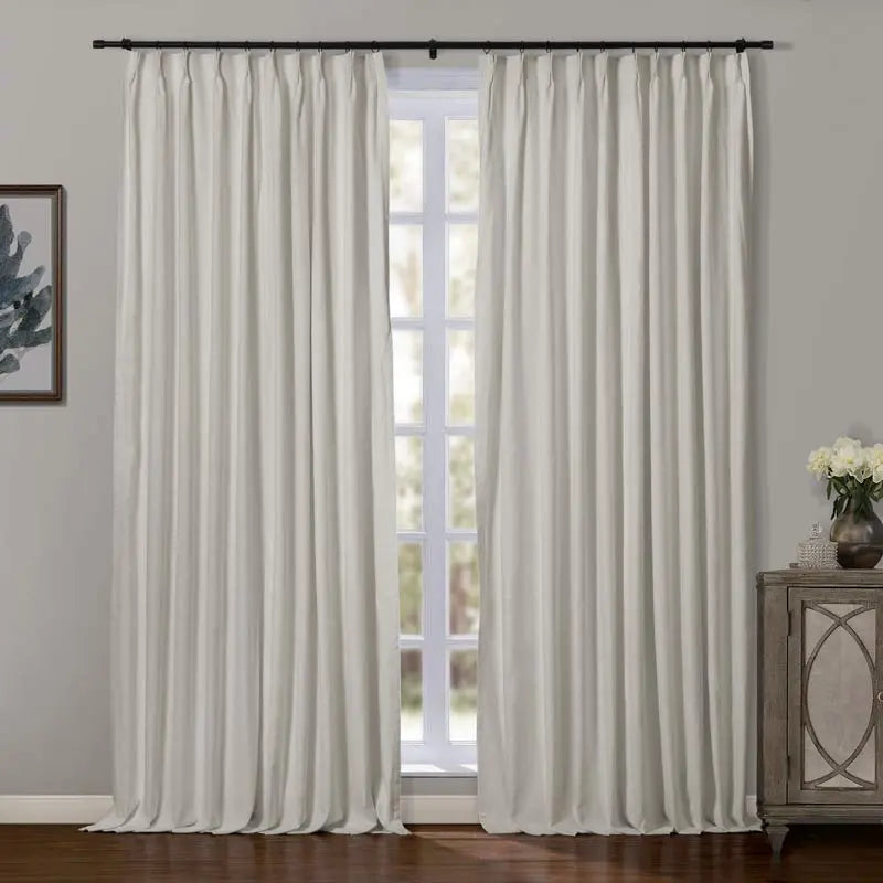Jawara Luxury Linen Cotton Curtain Pleated TWOPAGES