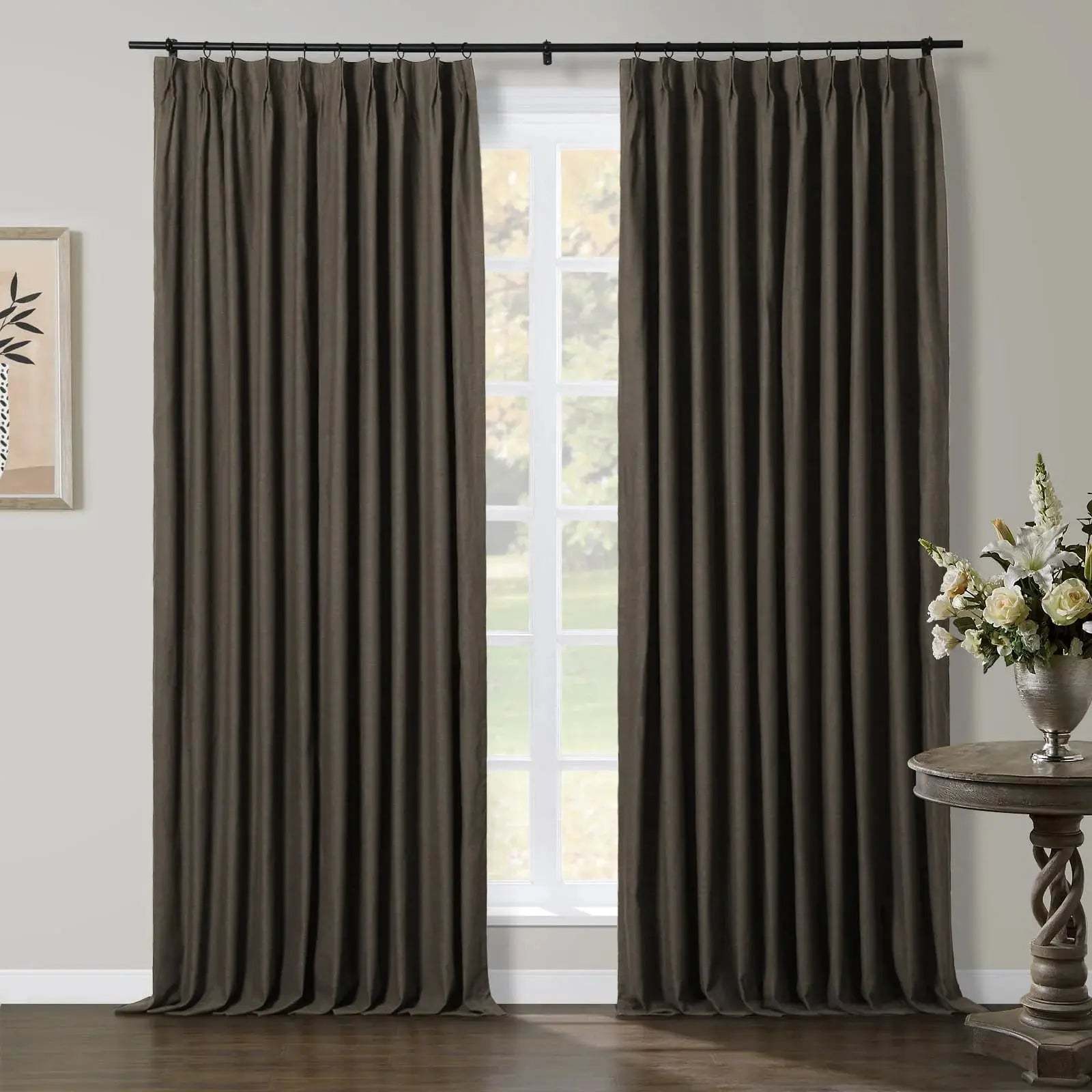 Jawara Luxury Linen Cotton Curtain Pleated -TWOPAGES