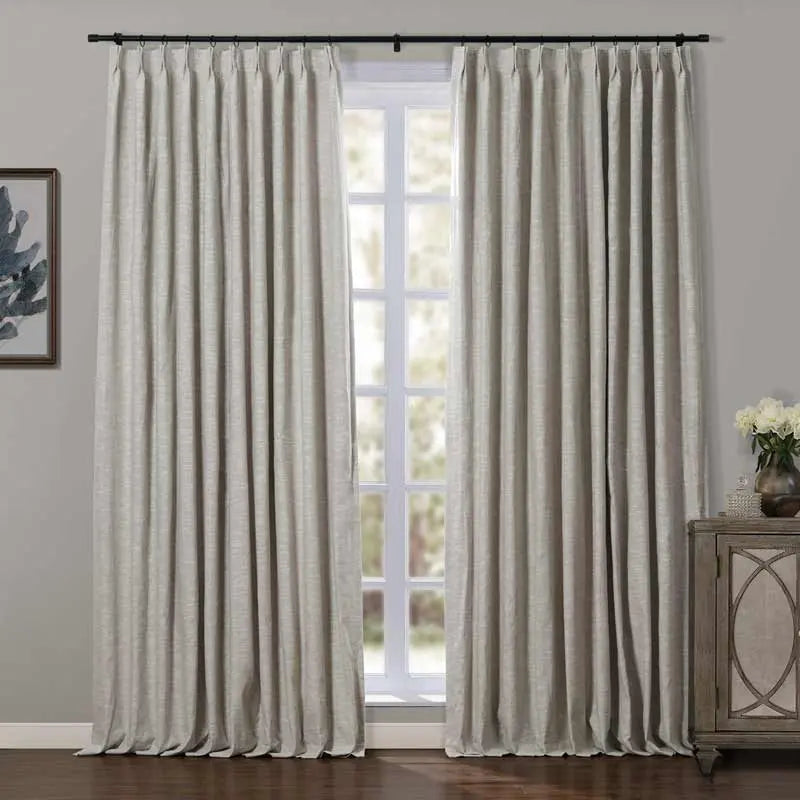 Jawara Luxury Linen Cotton Curtain Pleated TWOPAGES