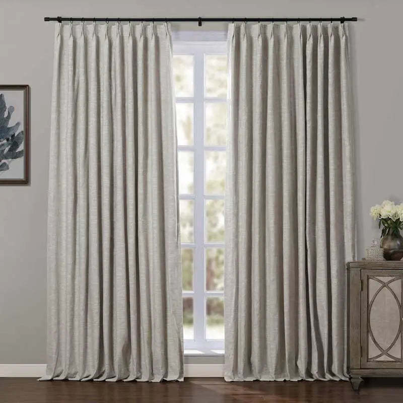 Jawara Luxury Linen Cotton Curtain Pleated TWOPAGES