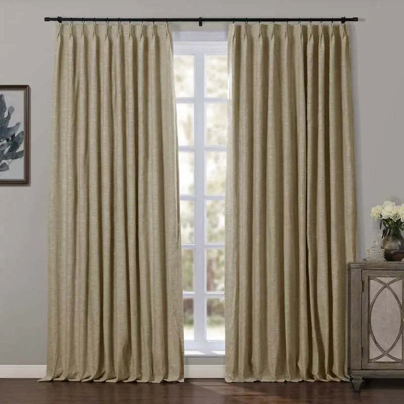 Jawara Luxury Linen Cotton Curtain Pleated TWOPAGES