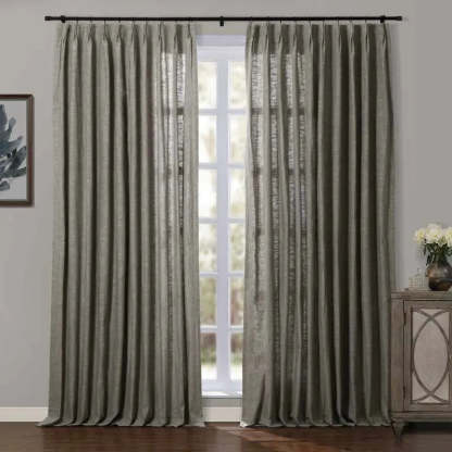 Jawara Luxury Linen Cotton Curtain Pleated TWOPAGES