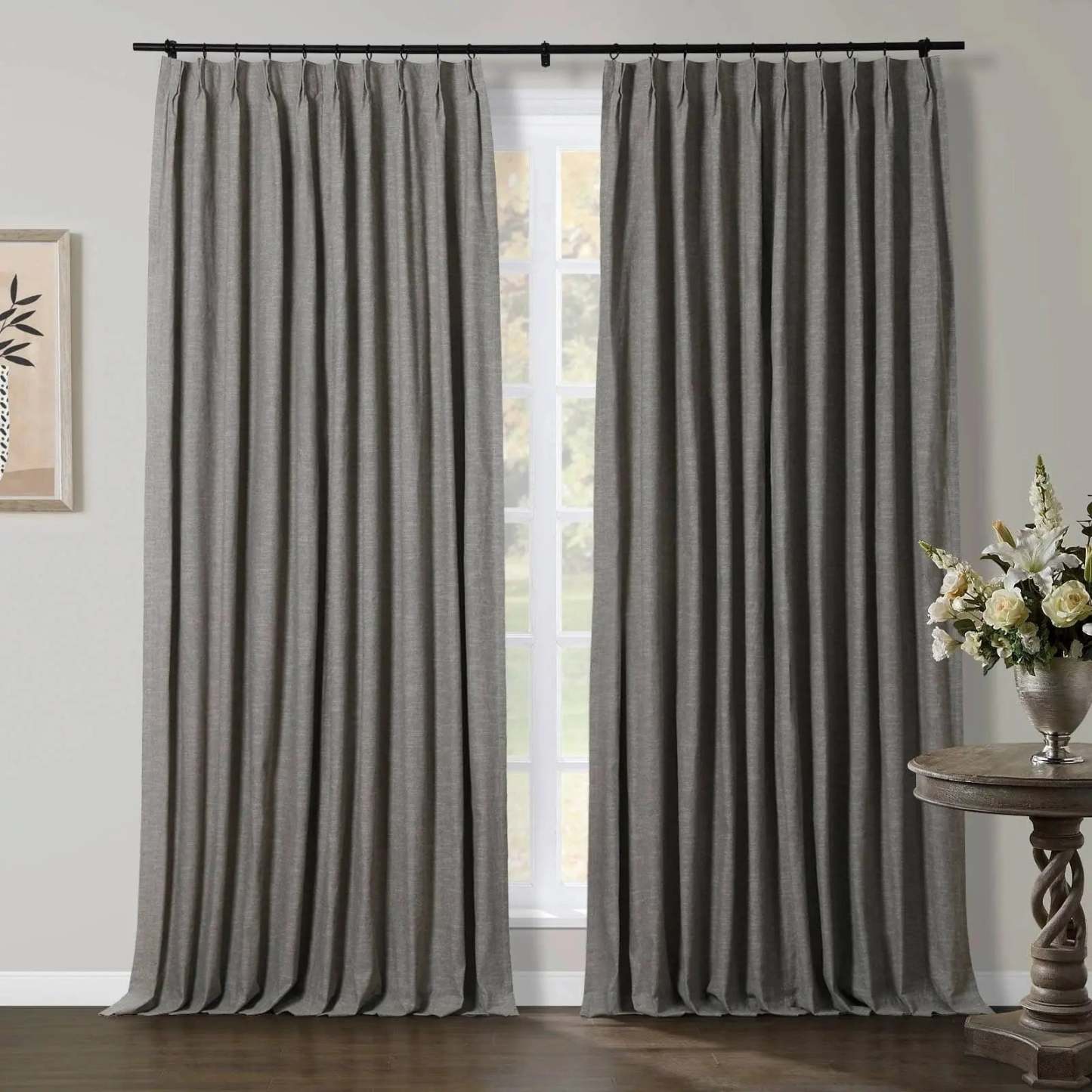 Jawara Luxury Linen Cotton Curtain Pleated TWOPAGES