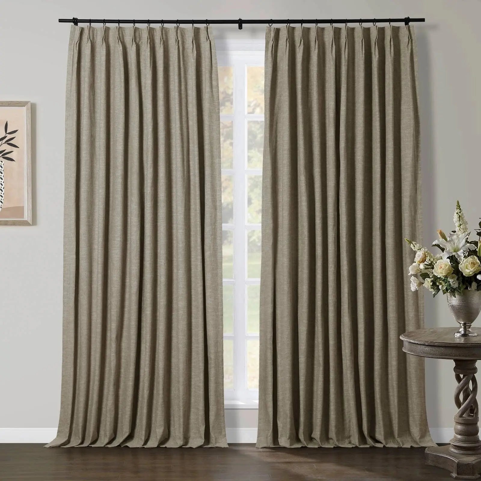 Jawara Luxury Linen Cotton Curtain Pleated TWOPAGES