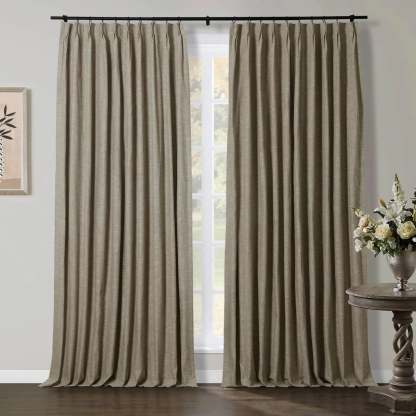 Jawara Luxury Linen Cotton Curtain Pleated TWOPAGES