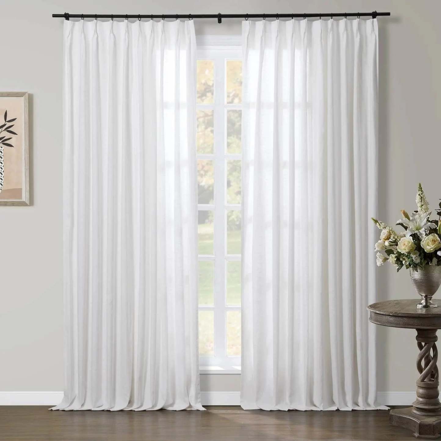 Jawara Luxury Linen Pinch Pleated Drapes – Soft, Breathable