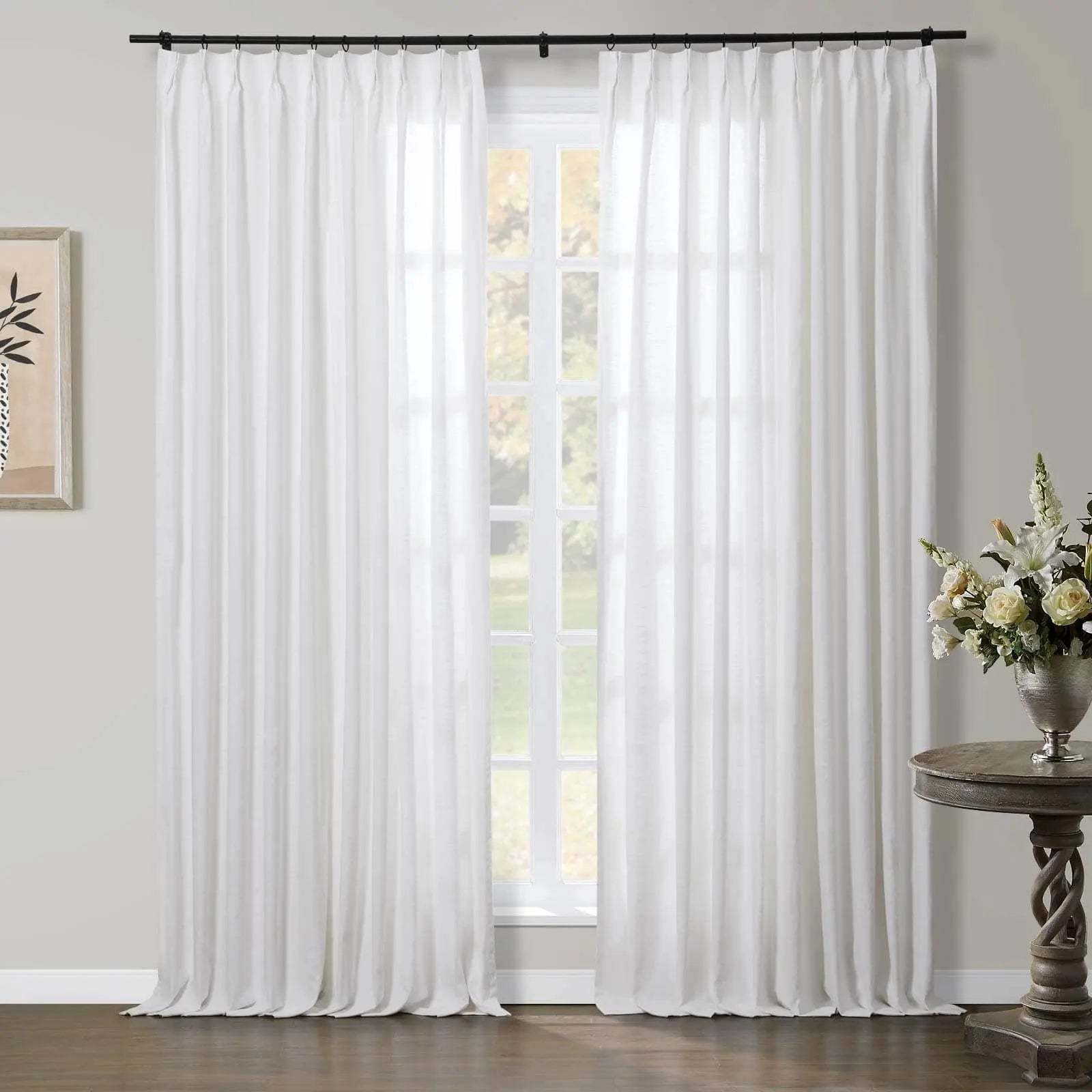 Jawara Luxury Linen Pinch Pleated Drapes – Soft, Breathable