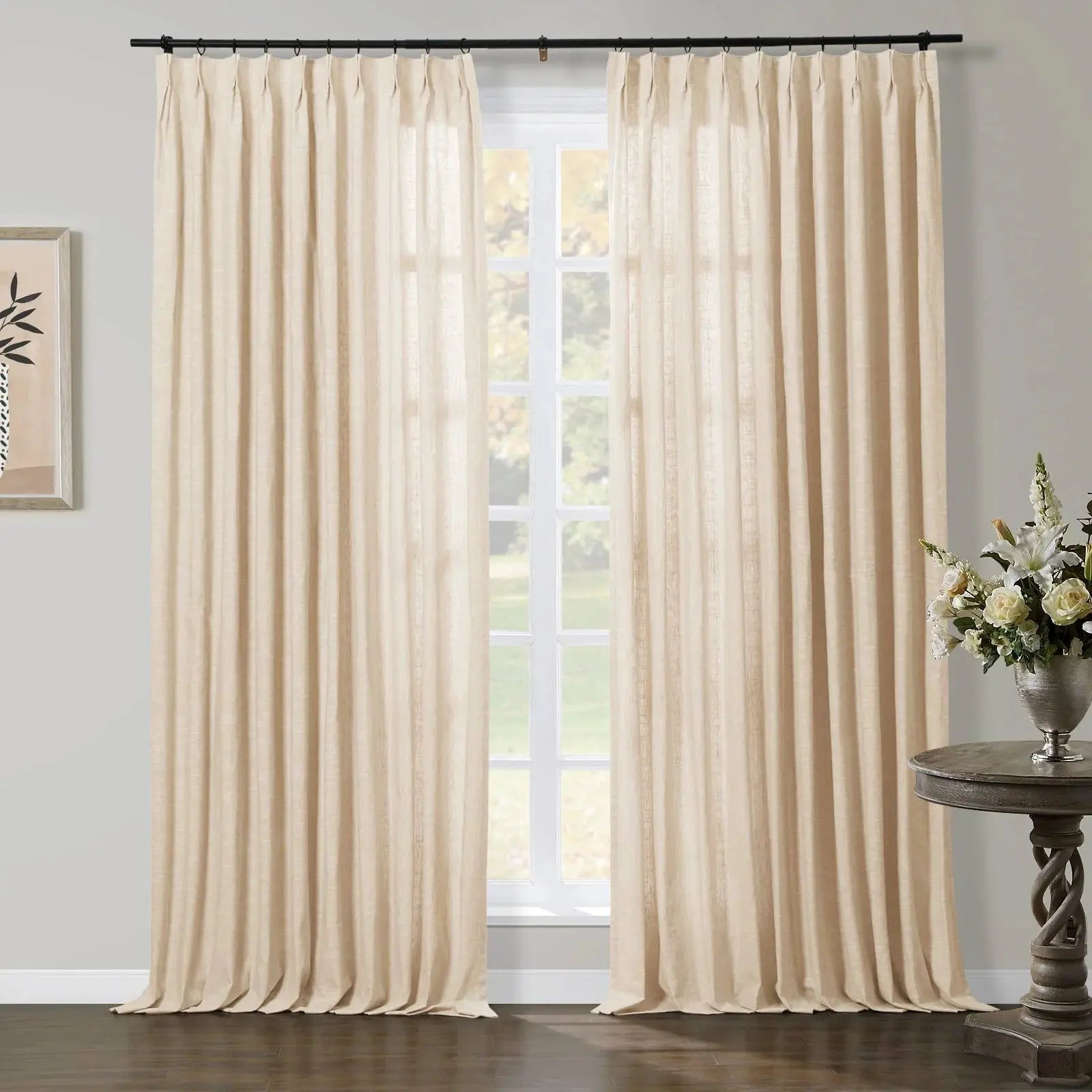 Jawara Luxury Linen Cotton Curtain Pleated TWOPAGES
