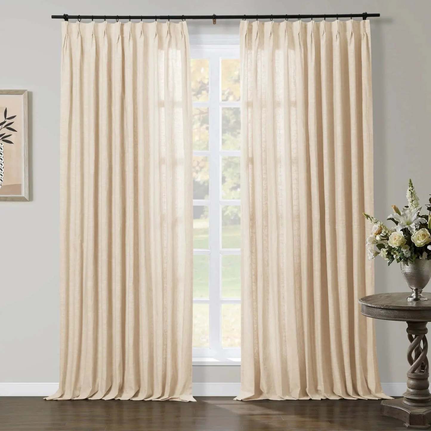 Jawara Luxury Linen Cotton Curtain Pleated TWOPAGES