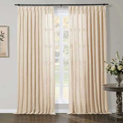 Jawara Luxury Linen Cotton Curtain Pleated TWOPAGES
