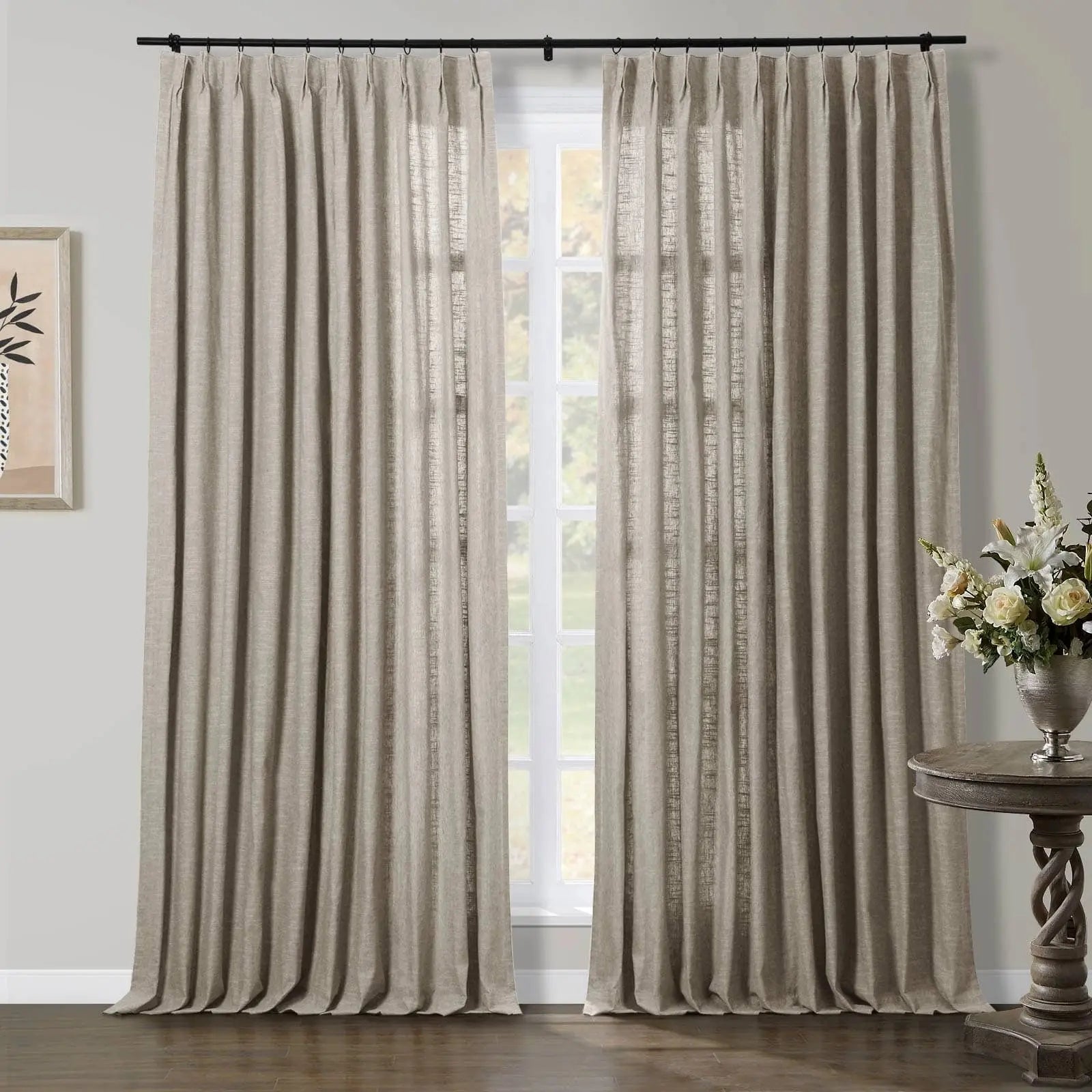 Jawara Luxury Linen Cotton Curtain Pleated TWOPAGES
