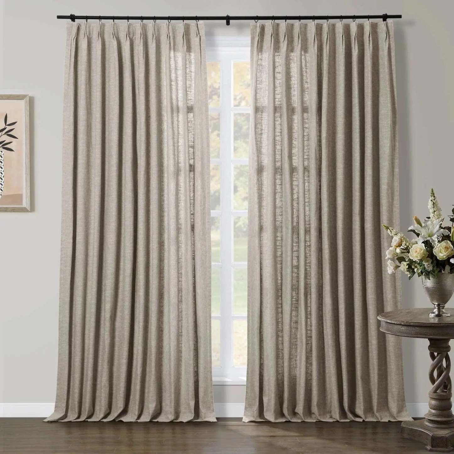Jawara Luxury Linen Cotton Curtain Pleated TWOPAGES