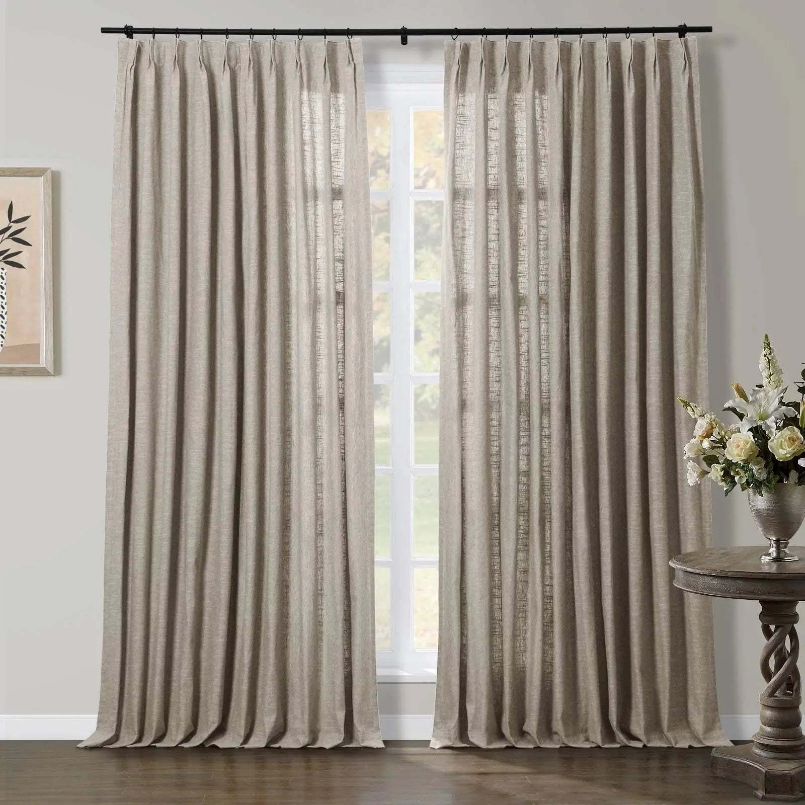 Jawara Luxury Linen Cotton Curtain Pleated TWOPAGES