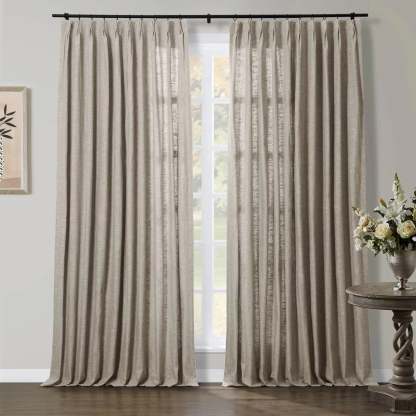 Jawara Luxury Linen Cotton Curtain Pleated TWOPAGES
