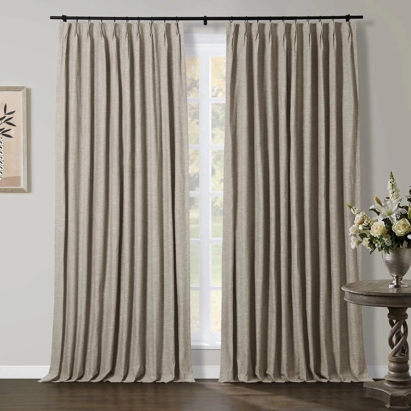 Jawara Luxury Linen Cotton Curtain Pleated TWOPAGES