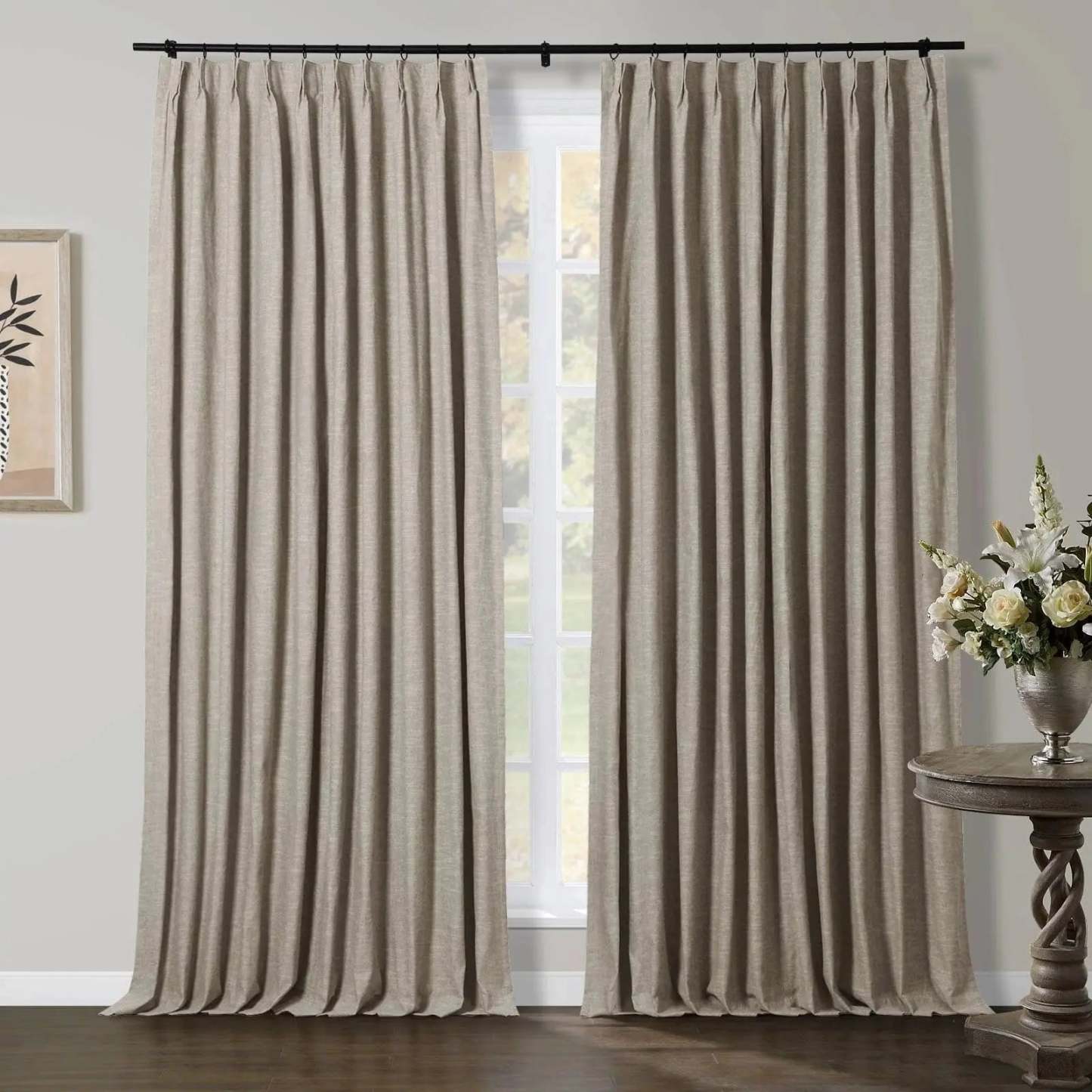 Jawara Luxury Linen Cotton Curtain Pleated TWOPAGES