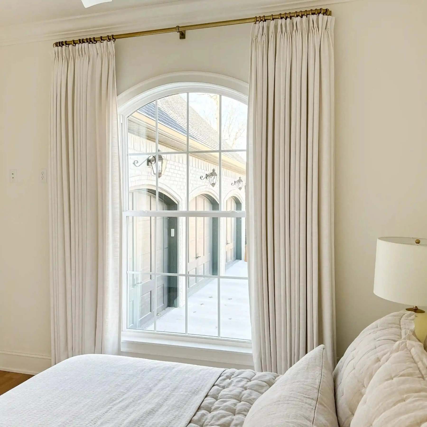 Liz Linen Pinch Pleat Ready Made Curtain with Blackout Thermal Lining