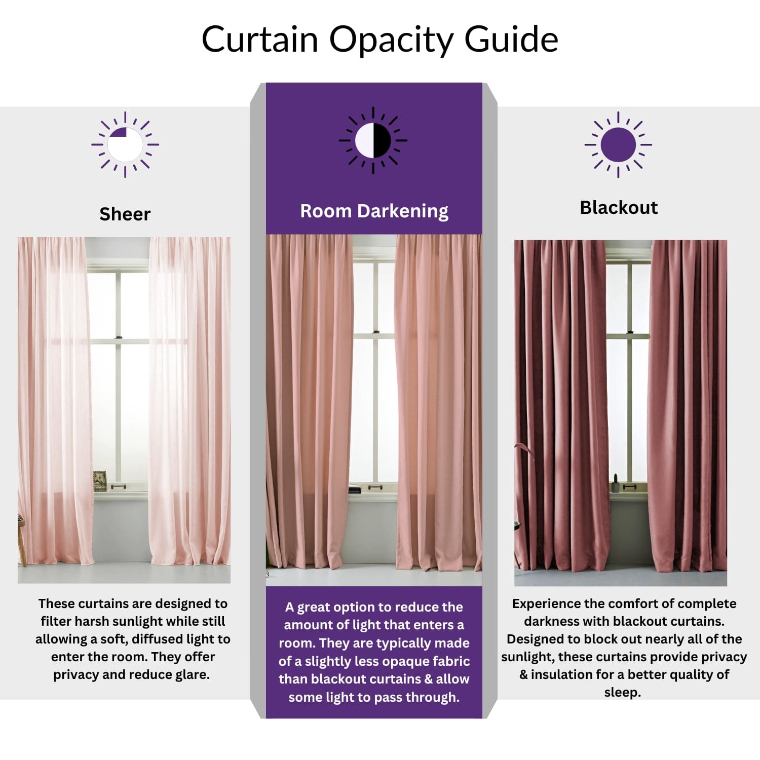 Jacquard Room Darkening Curtains in Cameo Pink Set Of 2 - (P269)