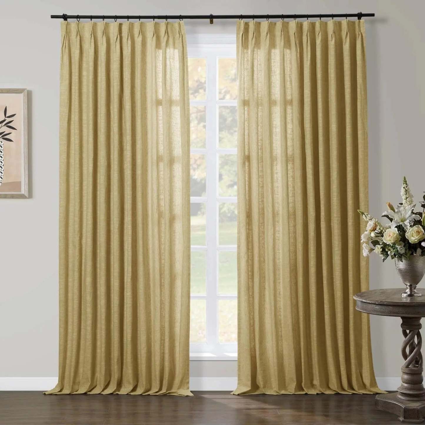 Jawara Luxury Linen Cotton Curtain Pleated TWOPAGES