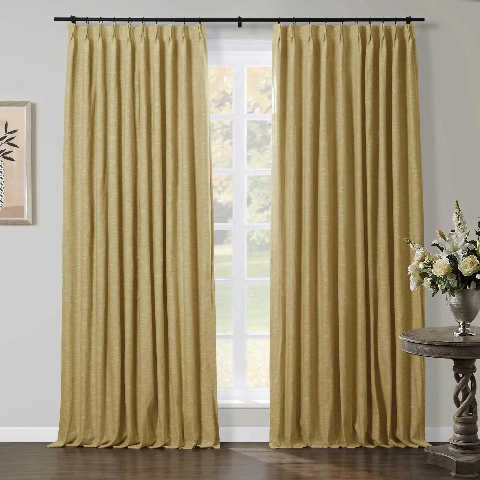 Jawara Luxury Linen Cotton Curtain Pleated TWOPAGES