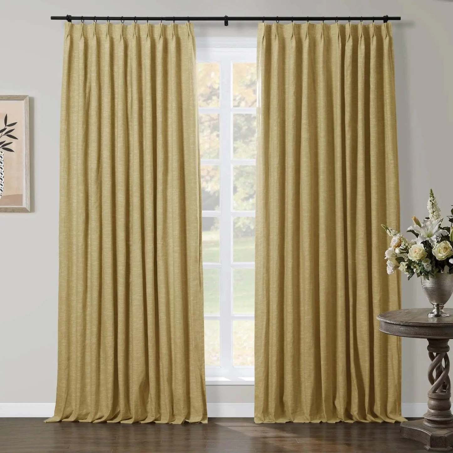 Jawara Luxury Linen Cotton Curtain Pleated TWOPAGES