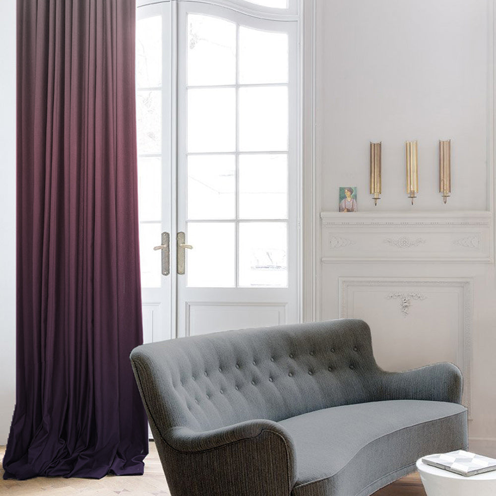 Elegant Ombre Print Room Darkening Curtain - Set of 2 - DSOFC15