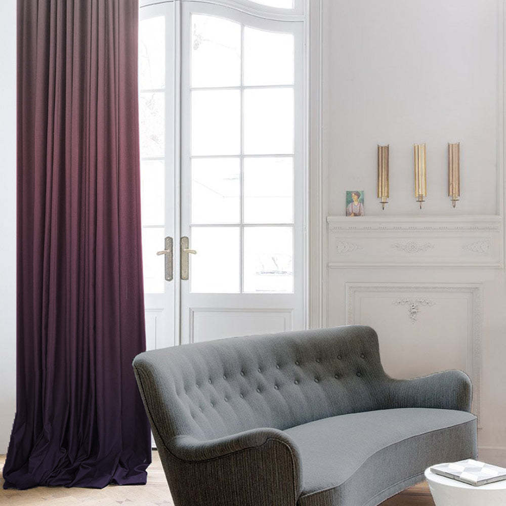 Elegant Ombre Print Room Darkening Curtain - Set of 2 - DSOFC15