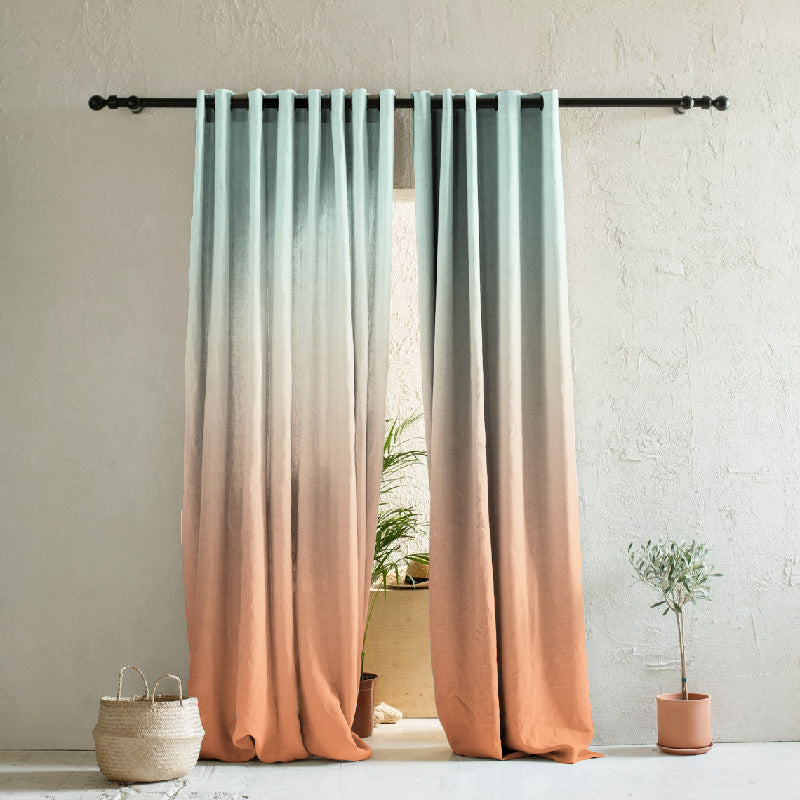 Elegant Ombre Print Room Darkening Curtain Set of 2. OMBRE21