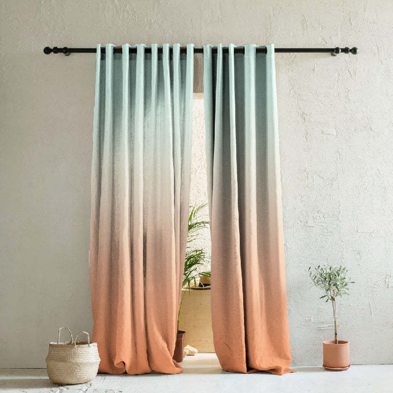 Elegant Ombre Print Room Darkening Curtain Set of 2, OMBRE21
