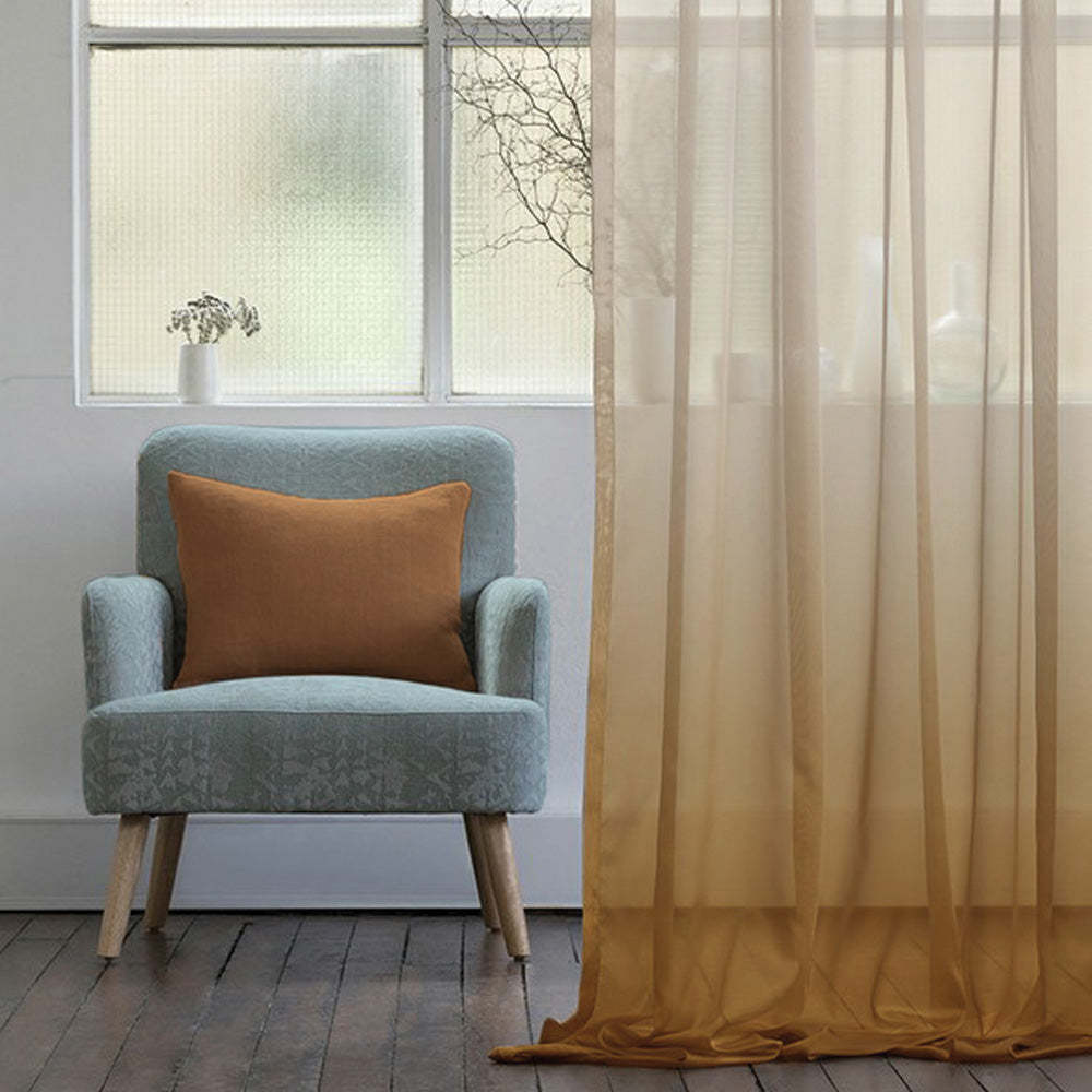 Elegant Ombre Print Sheer Semi Transparent Curtain Set of 2 OMBRE22