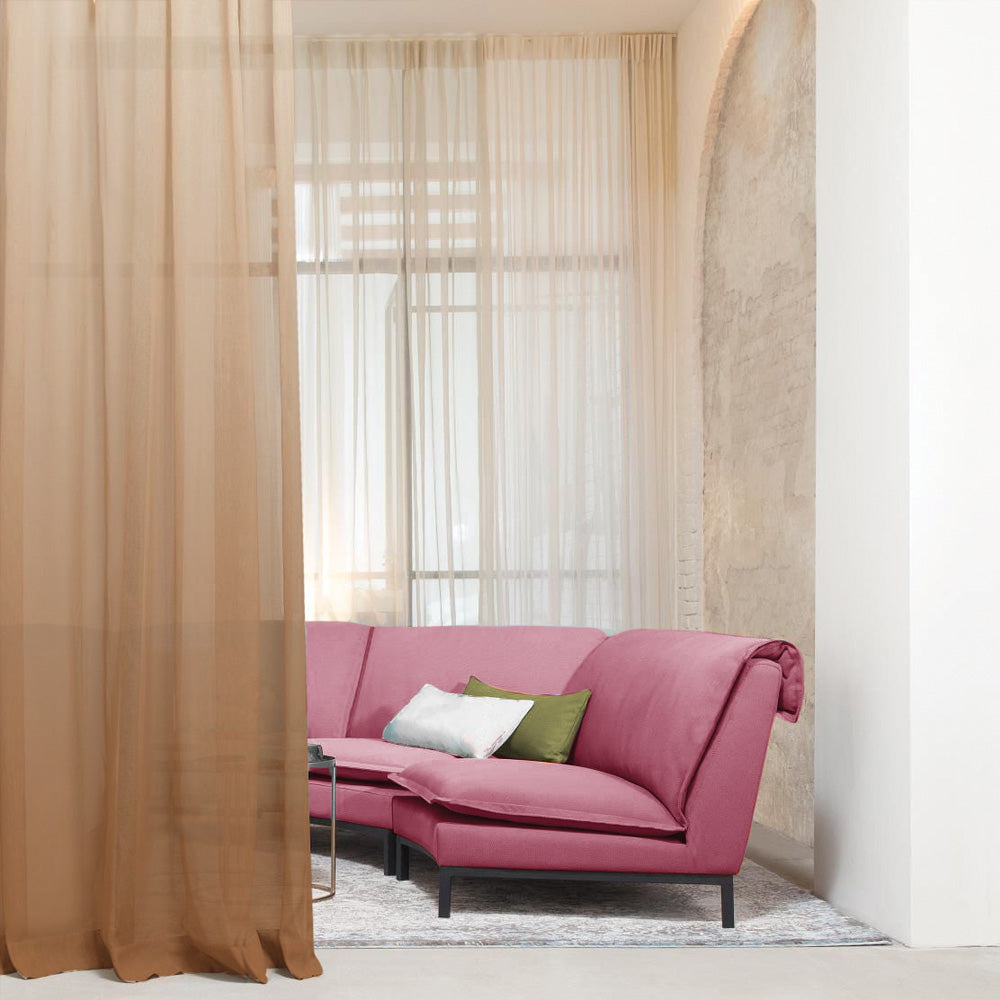 Elegant Ombre Print Sheer Semi Transparent Curtain Set of 2 OMBRE22