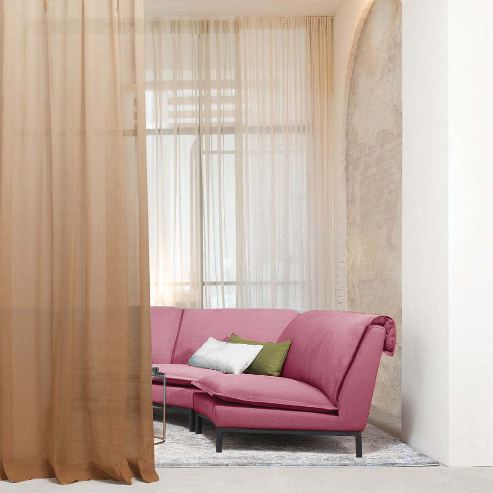 Elegant Ombre Print Sheer Semi Transparent Curtain Set of 2 OMBRE22