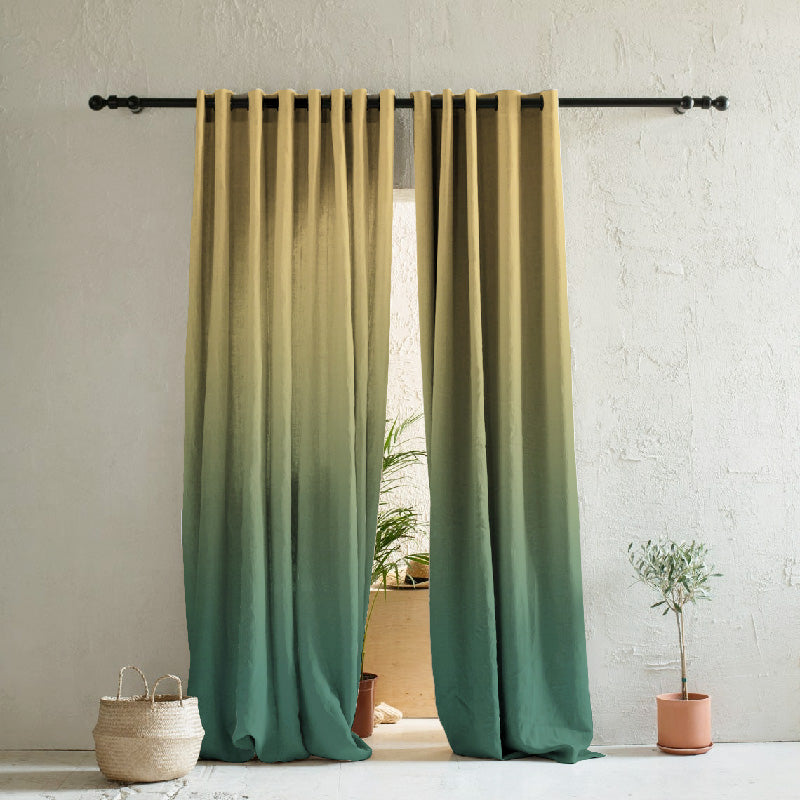 Elegant Ombre Print Room Darkening Curtain Set of 2. OMBRE24