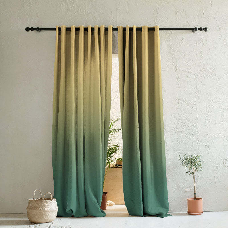 Elegant Ombre Print Room Darkening Curtain Set of 2. OMBRE24